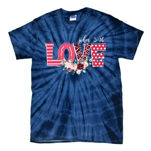 LOVE Leopard John 316 Christian Cute Valentine's Day Gifts Tie-Dye T-Shirt