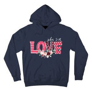 LOVE Leopard John 316 Christian Cute Valentine's Day Gifts Tall Hoodie