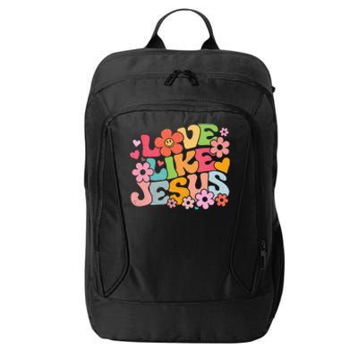 Love Like Jesus Christian Bible Verse Trendy Floral City Backpack