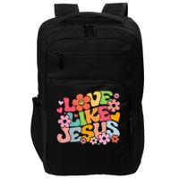 Love Like Jesus Christian Bible Verse Trendy Floral Impact Tech Backpack