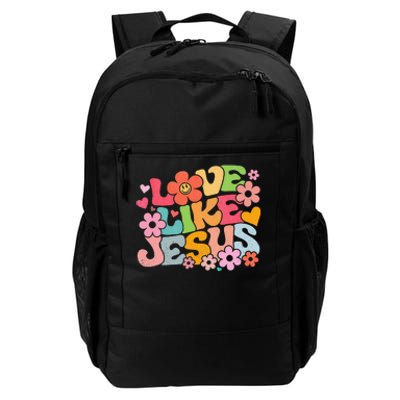 Love Like Jesus Christian Bible Verse Trendy Floral Daily Commute Backpack