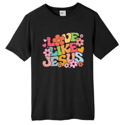 Love Like Jesus Christian Bible Verse Trendy Floral Tall Fusion ChromaSoft Performance T-Shirt