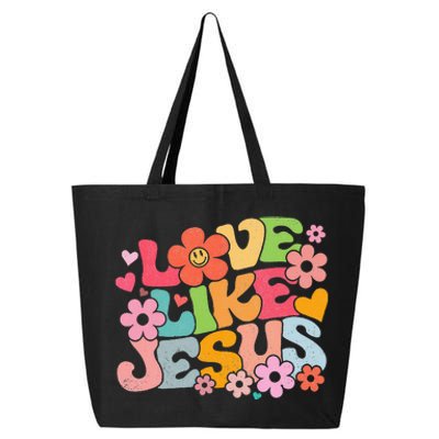 Love Like Jesus Christian Bible Verse Trendy Floral 25L Jumbo Tote