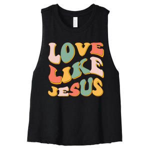 Love Like Jesus Graphic Tee Women's Racerback Cropped Tank