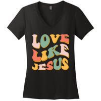 Love Like Jesus Graphic Tee Women's V-Neck T-Shirt