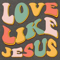 Love Like Jesus Graphic Tee Cotton Canvas Backpack