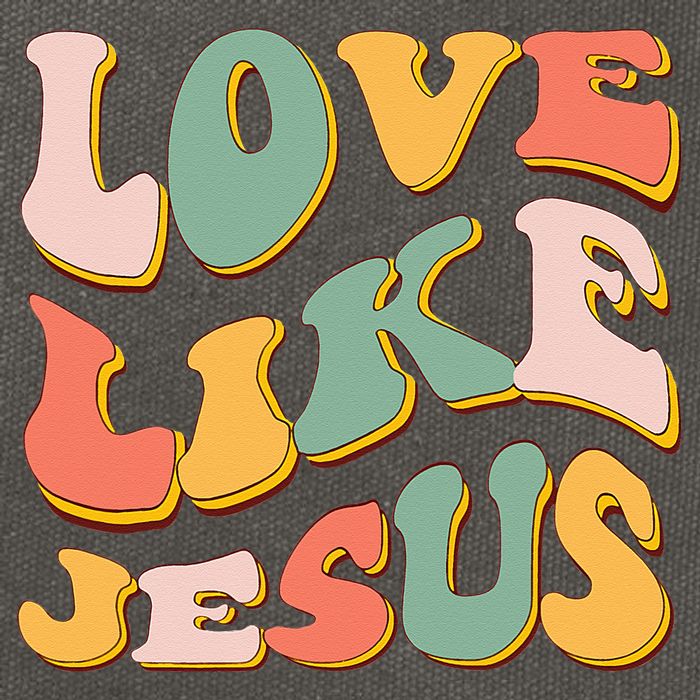 Love Like Jesus Graphic Tee Cotton Canvas Backpack