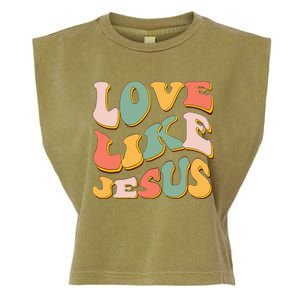 Love Like Jesus Graphic Tee Garment-Dyed Women's Muscle Tee