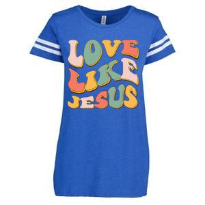 Love Like Jesus Graphic Tee Enza Ladies Jersey Football T-Shirt