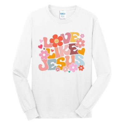 Love Like Jesus Christian Bible Verse Trendy Floral Tall Long Sleeve T-Shirt