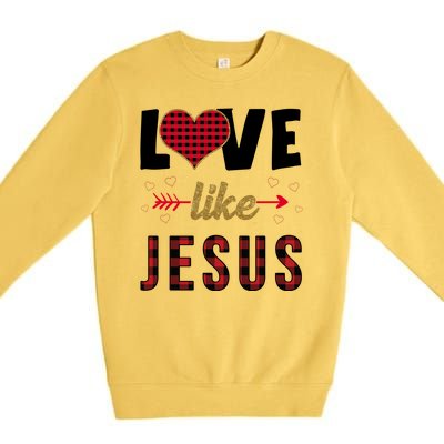 Love Like Jesus Cute Leopard Premium Crewneck Sweatshirt