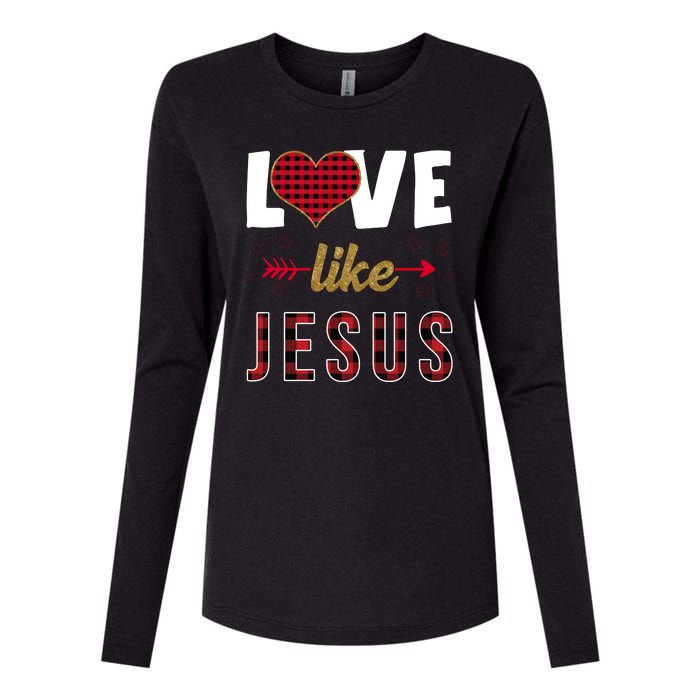 Love Like Jesus Cute Leopard Womens Cotton Relaxed Long Sleeve T-Shirt