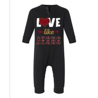 Love Like Jesus Cute Leopard Infant Fleece One Piece