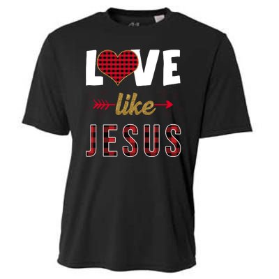 Love Like Jesus Cute Leopard Cooling Performance Crew T-Shirt