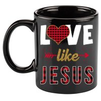 Love Like Jesus Cute Leopard 11oz C Handle Ceramic Mug
