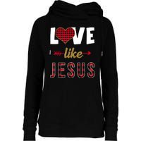 Love Like Jesus Cute Leopard Womens Funnel Neck Pullover Hood