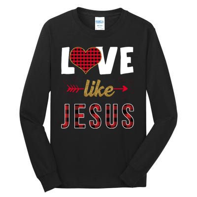 Love Like Jesus Cute Leopard Tall Long Sleeve T-Shirt