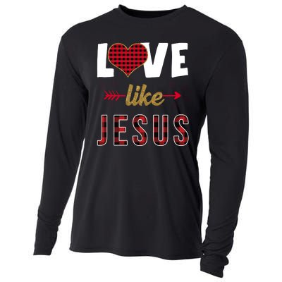 Love Like Jesus Cute Leopard Cooling Performance Long Sleeve Crew