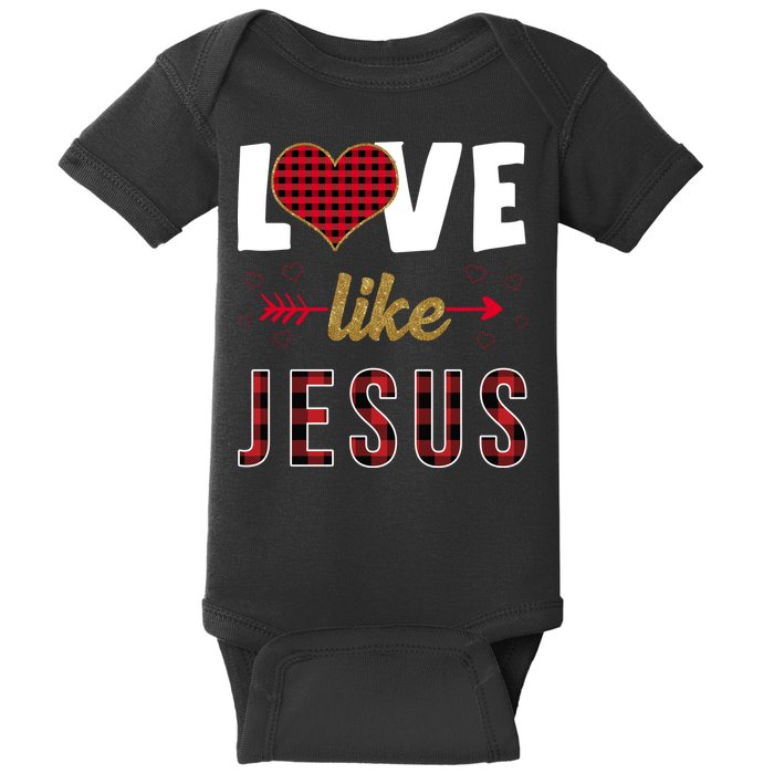 Love Like Jesus Cute Leopard Baby Bodysuit