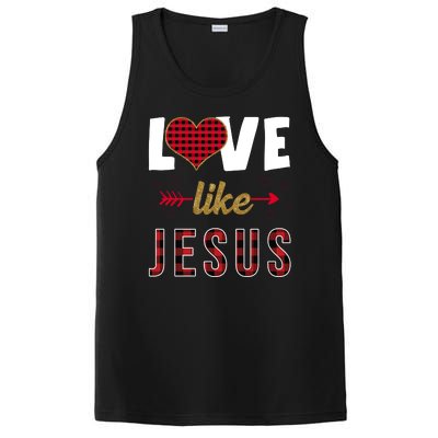 Love Like Jesus Cute Leopard PosiCharge Competitor Tank