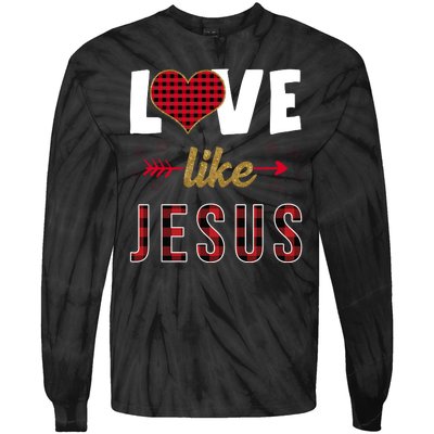 Love Like Jesus Cute Leopard Tie-Dye Long Sleeve Shirt