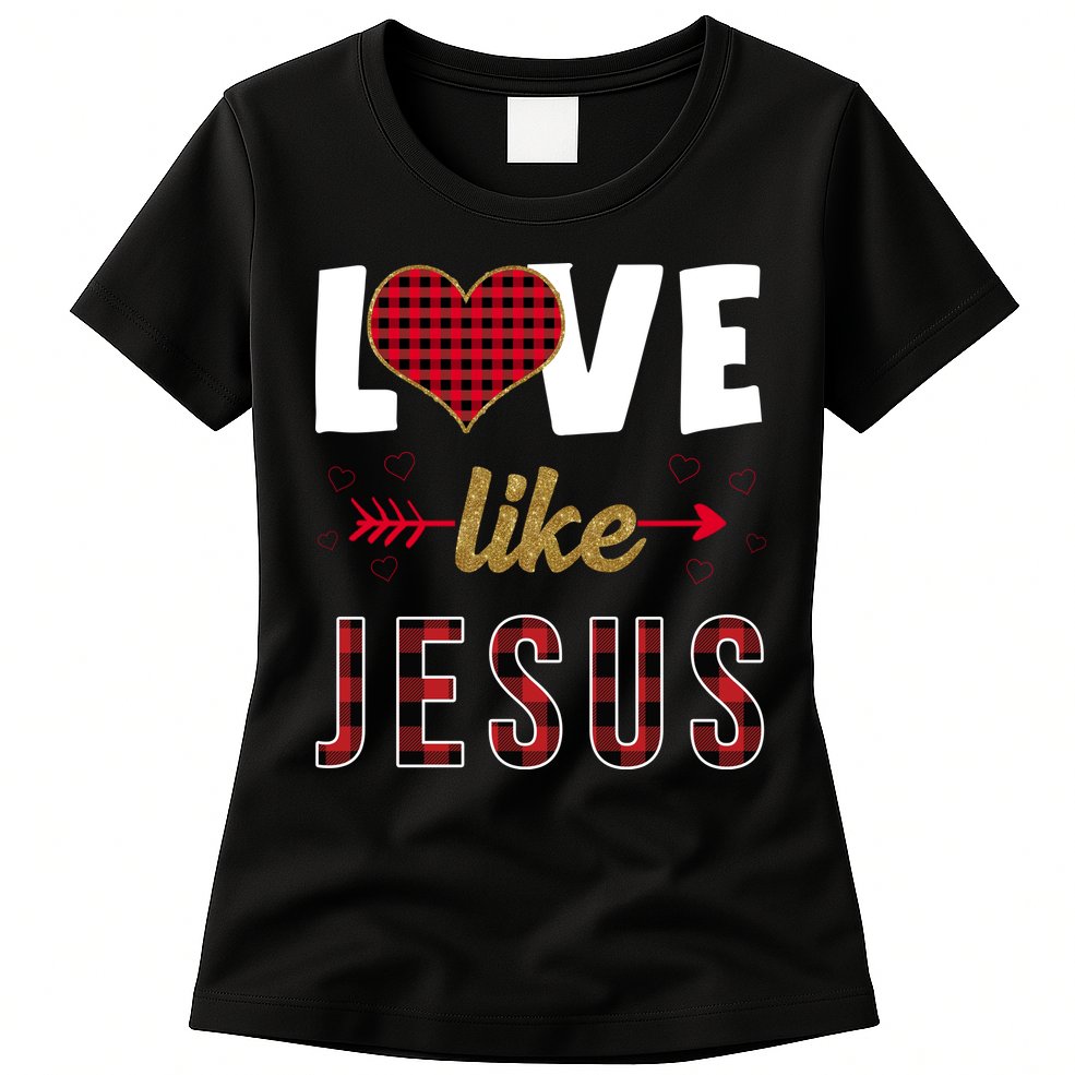 Love Like Jesus Cute Leopard Womens T-Shirt