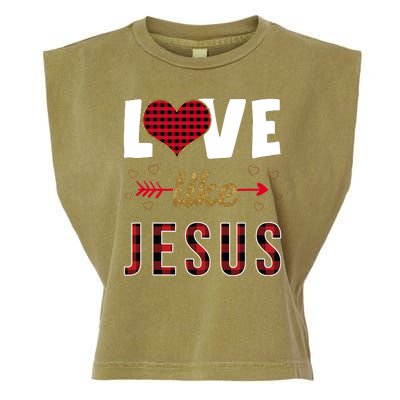 Love Like Jesus Cute Leopard Garment-Dyed Women's Muscle Tee