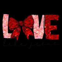 Love Like Jesus Coquette Bow Valentine Impact Tech Backpack