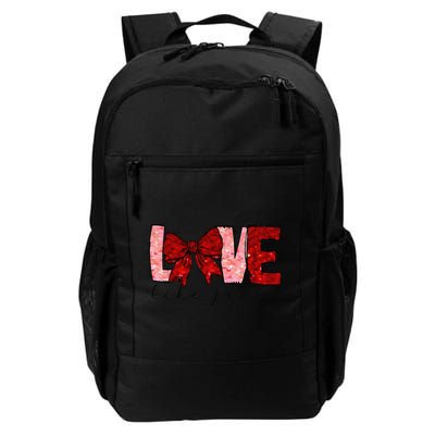 Love Like Jesus Coquette Bow Valentine Backpack