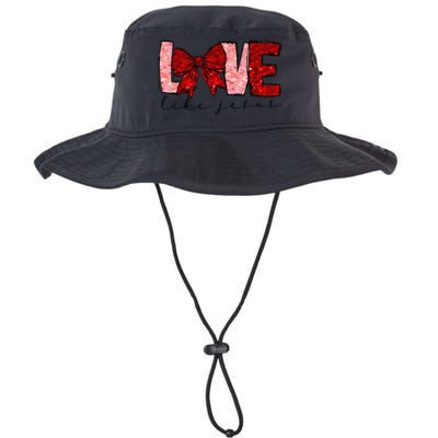 Love Like Jesus Coquette Bow Valentine Bucket Hat