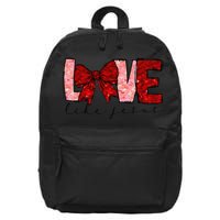 Love Like Jesus Coquette Bow Valentine 16 in Basic Backpack