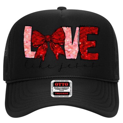 Love Like Jesus Coquette Bow Valentine Hat