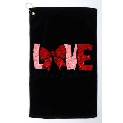 Love Like Jesus Coquette Bow Valentine Golf Towel