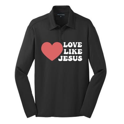 Love Like Jesus Hoodie Christian Love Like Jesus Hoodies Silk Touch Performance Long Sleeve Polo