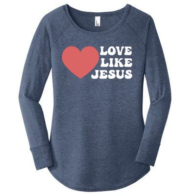 Love Like Jesus Hoodie Christian Love Like Jesus Hoodies Women's Perfect Tri Tunic Long Sleeve Shirt