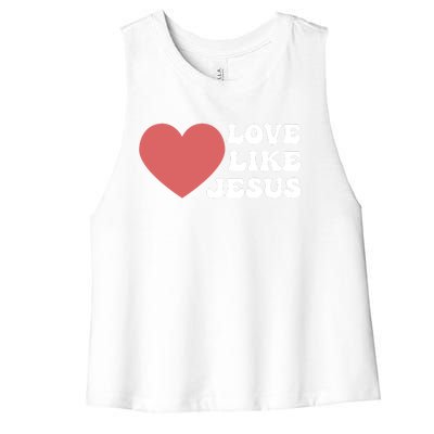 Love Like Jesus Hoodie Christian Love Like Jesus Hoodies Women's Racerback Cropped Tank