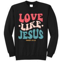 Love Like Jesus Religious God Hoodie With Words On Back Sweatshirt