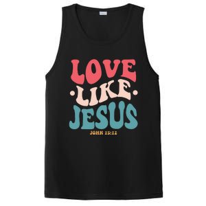 Love Like Jesus Religious God Hoodie With Words On Back PosiCharge Competitor Tank