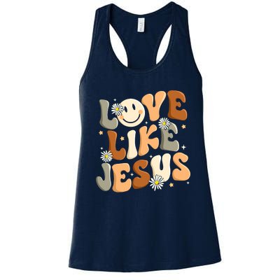 Love Like Jesus Religious God Christian Women's Racerback Tank