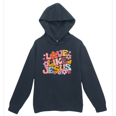 Love Like Jesus Christian Bible Verse Trendy Floral Heart Urban Pullover Hoodie