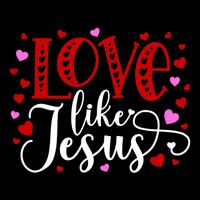 Love Like Jesus Valentines Day Hearts 16 in Basic Backpack
