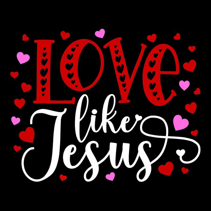 Love Like Jesus Valentines Day Hearts 16 in Basic Backpack