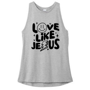 Love Like Jesus Christian Church Ladies PosiCharge Tri-Blend Wicking Tank