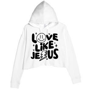 Love Like Jesus Christian Church Crop Fleece Hoodie