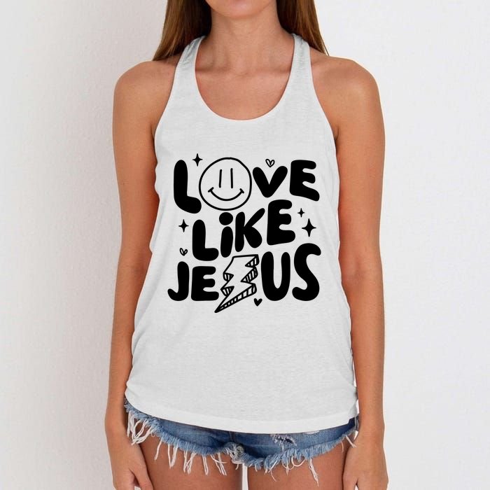 Love Like Jesus Christian Church Women's Knotted Racerback Tank