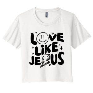 Love Like Jesus Christian Church Women's Crop Top Tee