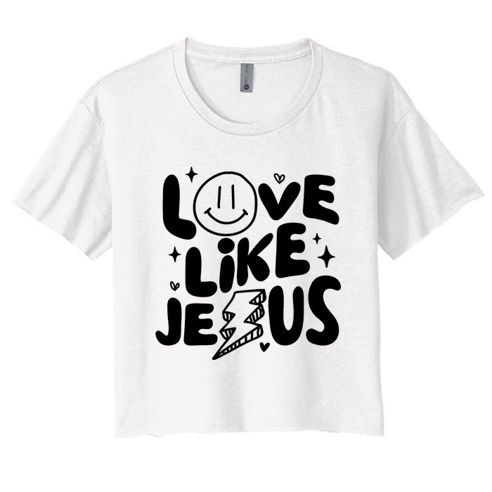 Love Like Jesus Christian Church Women's Crop Top Tee