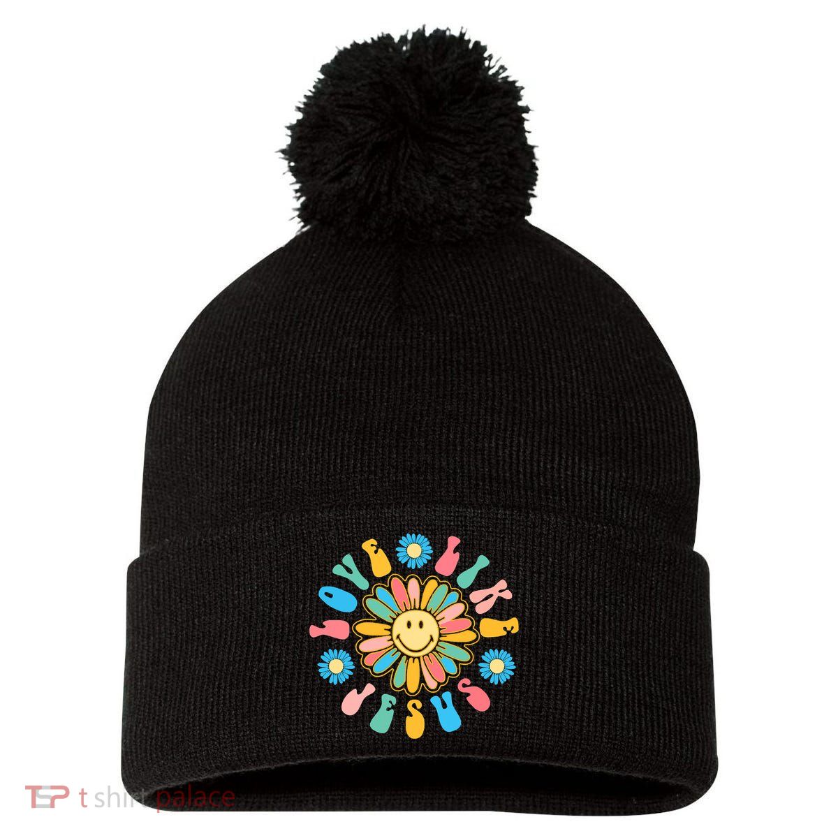 Love Like Jesus Religious God Funny Christian Pom Pom 12in Knit Beanie