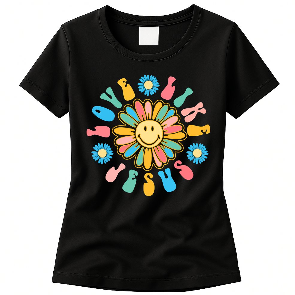 Love Like Jesus Religious God Funny Christian Womens T-Shirt