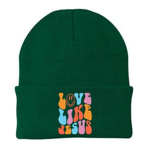 Love Like Jesus Smiley Face Aesthetic Funny Christian Knit Cap Winter Beanie